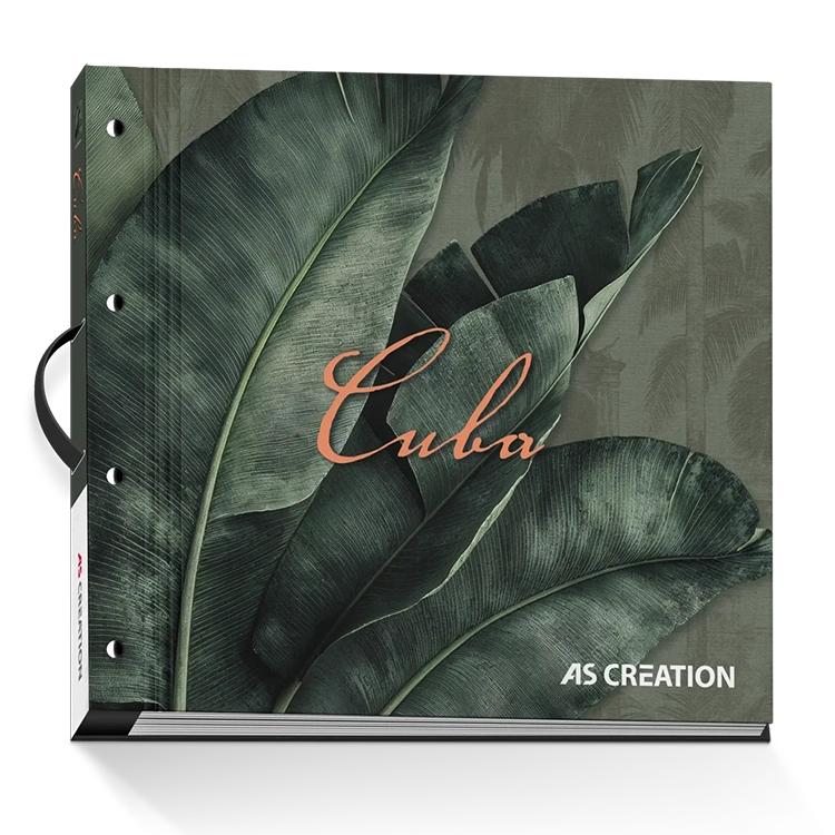 Taba kiremit tonlarında keten kumaş dokulu düz AS Creation Cuba 79165-9 vlies duvar kağıdı