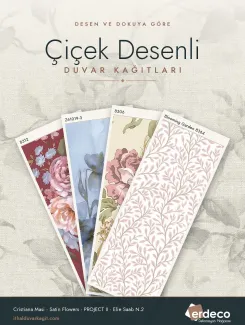 Çiçek Desenli Duvar Kağıtları