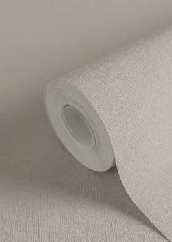 Cuba 30689-4 Düz Keten Dokulu Vizon ve Açık Gri Vlies Duvar Kağıdı, 5.