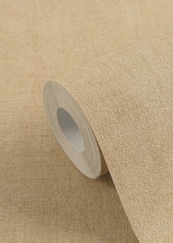 Cuba 79044-3 Düz Keten Dokulu Tabaklanmış Deri / Sıcak Taba Bej Vlies Duvar Kağıdı, 5.33m²