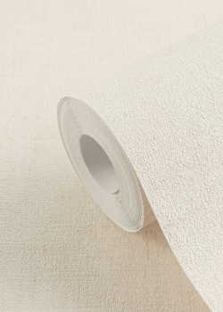 Cuba 79044-5 Düz Açık Krem Keten Dokulu Vlies Duvar Kağıdı, 5.33m²