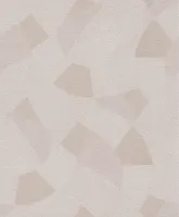 Cuba 79160-2 Geometrik Desenli Gri / Vizon Keten Dokulu Vlies Duvar Kağıdı, 5.33m²