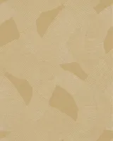 Cuba 79160-4 Geometrik Desenli Sütlü Kahve / Gold Bej Keten Dokulu Vlies Duvar Kağıdı, 5.33m²