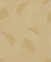 Cuba 79160-4 Geometrik Desenli Sütlü Kahve / Gold Bej Keten Dokulu Vlies Duvar Kağıdı, 5.33m²