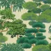 Cuba 79161-1 Krem Koyu Yeşil Bonsai ve Ağaç Desenli Vlies Duvar Kağıdı, 5.33m²