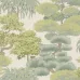 Cuba 79161-3 Krem Yeşil Bonsai ve Ağaç Desenli Vlies Duvar Kağıdı, 5.33m²