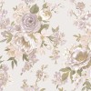 Blooming Garden 8310 Eflatun Çiçek Desenli Duvar Kağıdı Krem zemin üzerine eflatun ve lila gül buketleri desenli Blooming Garden 8310 duvar kağıdı