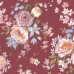 Blooming Garden 8312 Çiçek Desenli Bordo, Pembe ve Mavi Duvar Kağıdı, 5.33m²