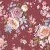 Blooming Garden 8312 Çiçek Desenli Bordo, Pembe ve Mavi Duvar Kağıdı, 5.33m²