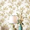 Beyaz zemin üzerine soft pembe ve sarı çiçek desenli Blooming Garden 8325 duvar kağıdı