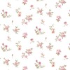Blooming Garden 8362 Minik Çiçekli Duvar Kağıdı Beyaz zemin üzerine minik pembe ve somon çiçek desenli Blooming Garden 8362 duvar kağıdı