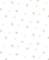Blooming Garden 8374 Minik Çiçek Desenli Beyaz ve Pembe Duvar Kağıdı, 5.33m²