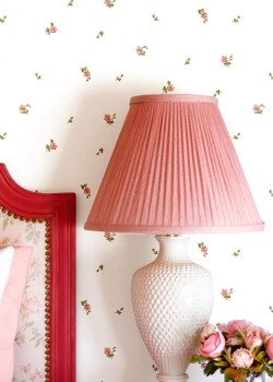 Blooming Garden 8375 Minik Çiçek Desenli Beyaz ve Mavi Duvar Kağıdı, 5.33m²