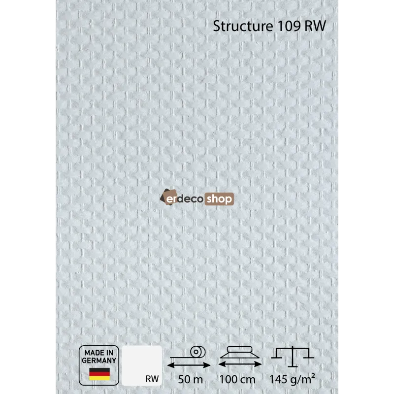 Structure 109 RW Hasır Dokulu Ham Cam Tekstili – SYSTEXX SYSTEXX Structure 109 RW hasır desenli ham yüzey boyanabilir cam tekstili duvar kaplaması