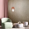 Vizon ve bronz tonlarında ışıltılı pul dokulu geometrik desenli podyum esintili lüks duvar kağıdı