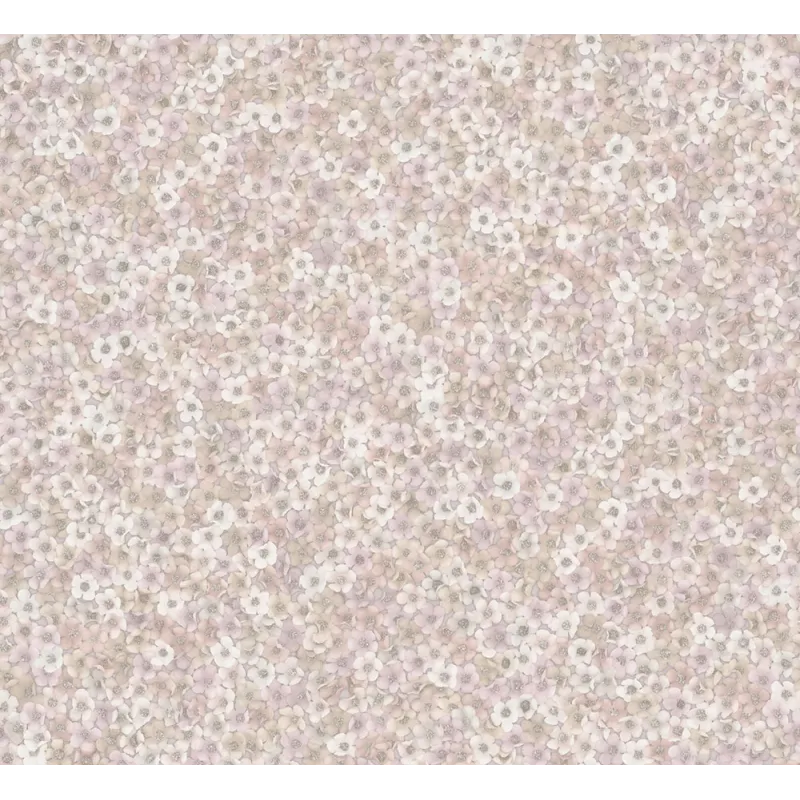 Marburg Papis Loveday 35842 Çiçek Desenli Duvar Kağıdı Pudra bej tonlarında minik çiçekli millefleurs desenli podyum esintili lüks duvar kağıdı