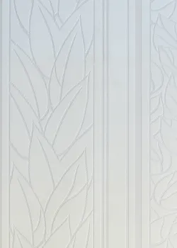 Europa 651-03 Yaprak Rölyef Desenli Tebeşir Beyazı Duvar Kağıdı, 5.32m²