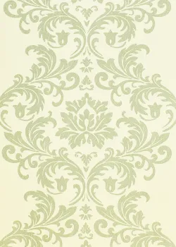 Europa 666-03 Klasik Damask Desenli Fıstık Yeşili Duvar Kağıdı, 5.32m²