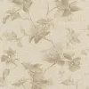 Rasch Atelier Tissé 612929 Açık Bej Keten Dokulu Duvar Kağıdı Açık bej keten dokulu botanik yaprak desenli Rasch Atelier Tisse 612929 duvar kağıdı
