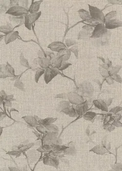 Rasch Atelier Tissé 612950 Botanik Çiçek Dalları Yeşil Vizon Duvar Kağıdı, 5.33m²