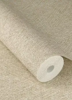 Rasch Atelier Tissé 613148 Keten Dokulu Bej Balıksırtı Desenli Duvar Kağıdı, 5.33m²