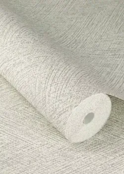 Rasch Atelier Tissé 613162 Keten Dokulu Geometrik Balıksırtı açık gri balık sırtı desen Duvar Kağıdı, 5.32m²