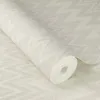 Gri tonlarında keten dokulu geometrik balıksırtı desenli Rasch Atelier Tisse 613681 duvar kağıdı