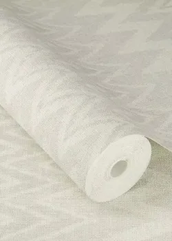 Atelier Tissé 613681 Keten Dokulu Geometrik Balıksırtı Beyaz Pembe Duvar Kağıdı, 5.33m²