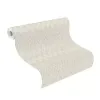 Gri tonlarında keten dokulu geometrik balıksırtı desenli Rasch Atelier Tisse 613681 duvar kağıdı