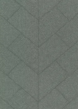 Rasch Atelier Tissé 613766 Keten Dokulu Geometrik Balıksırtı Zümrüt Yeşili Duvar Kağıdı, 5.33m²