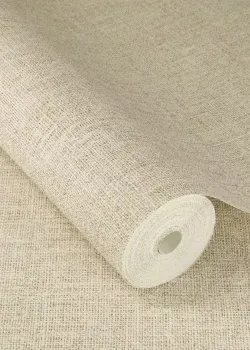 Rasch Atelier Tissé 613933 Keten Dokulu Açık Bej Duvar Kağıdı, 5.33m²