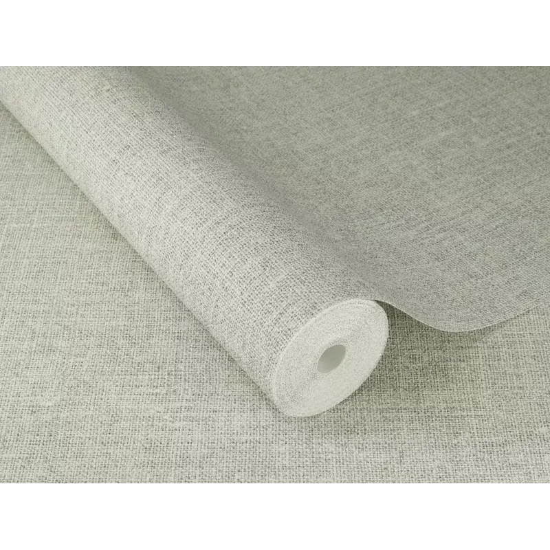 Rasch Atelier Tissé 613957 Açık Gri Keten Dokulu Duvar Kağıdı Açık gri tonlarında keten dokulu Rasch Atelier Tisse 613957 duvar kağıdı