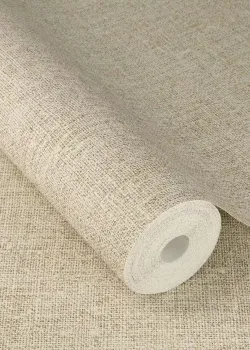 Rasch Atelier Tissé 613988 Keten Dokulu Koyu Bej Vizon Duvar Kağıdı, 5.33m²