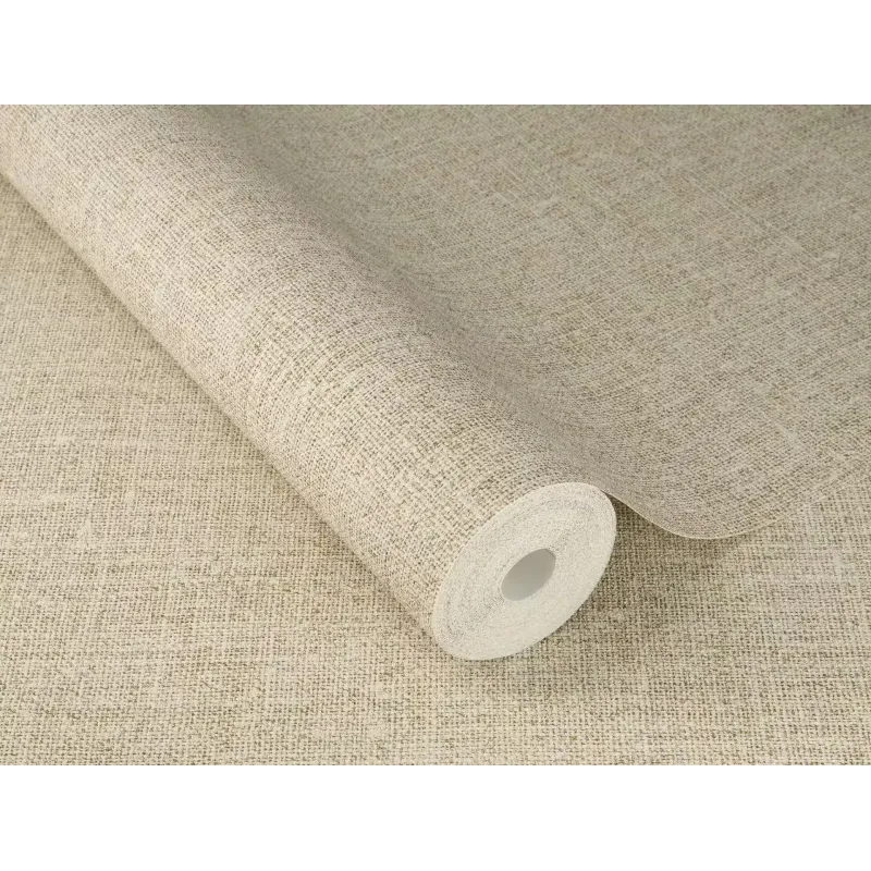 Koyu bej vizon tonlarında keten dokulu Rasch Atelier Tisse 613988 duvar kağıdı