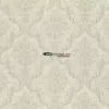 Rasch Golden Hour 941258 Damask Desenli Duvar Kağıdı Soft bej zemin üzerine hafif yeşil tonlarında damask desenli klasik keten tekstürlü salon duvar kağıdı