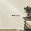 Rasch Golden Hour 941258 Damask Desenli Duvar Kağıdı Soft bej zemin üzerine hafif yeşil tonlarında damask desenli klasik keten tekstürlü salon duvar kağıdı