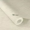 Rasch Golden Hour 941715 Kırık Beyaz Hasır Dokulu Duvar Kağıdı Kırık beyaz ve ekru tonlarında kendinden hasır kumaş tekstürlü dikey çizgili modern salon duvar kağıdı