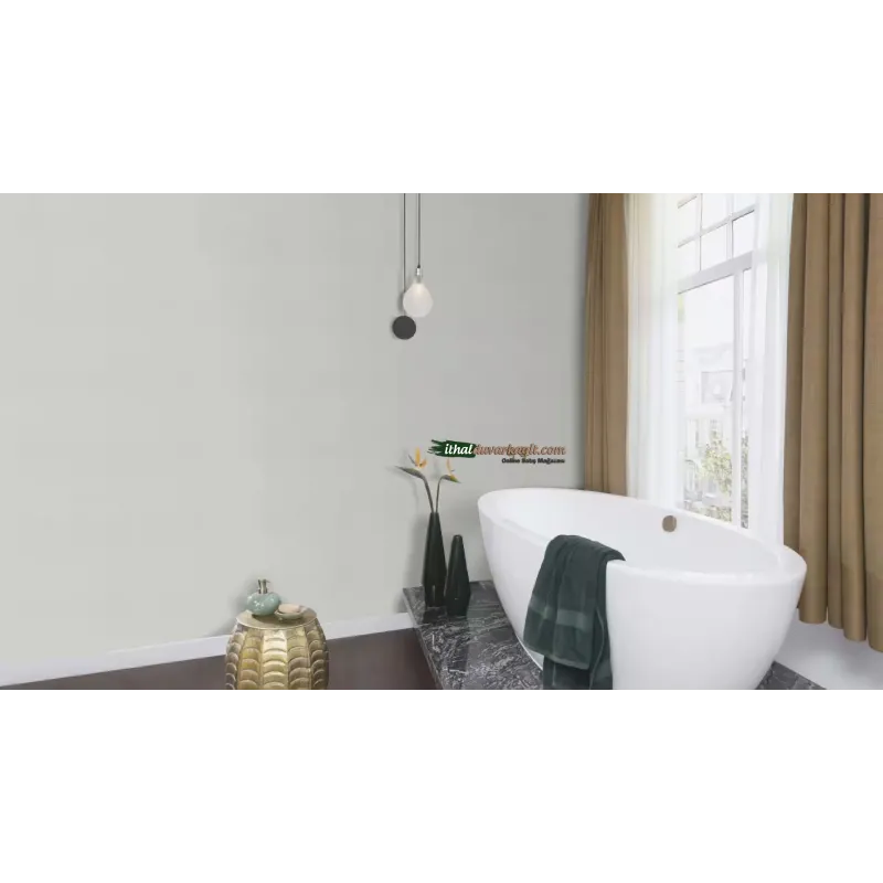 Beltesto 479447 mat açık gri renkli kendinden minimalist ince sıva beton dokulu düz rulo ithal elyaf duvar kağıdı