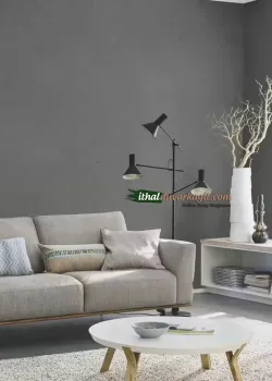 Beltesto 520927 Beton Efektli Mat Koyu Antrasit Duvar Kağıdı, 5.32 m²