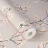 Beltesto 792713 Lila Pembe Sakura Duvar Kağıdı Beltesto 792713 lila pembe zeminli suluboya kiraz çiçeği bahar dalı desenli rulo ithal elyaf duvar kağıdı