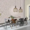 Beltesto 792713 Lila Pembe Sakura Duvar Kağıdı Beltesto 792713 lila pembe zeminli suluboya kiraz çiçeği bahar dalı desenli rulo ithal elyaf duvar kağıdı