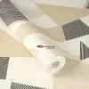 Beltesto 793611 krem ve bej zeminli siyah çizgisel geometrik bauhaus soyut şekilli rulo ithal elyaf duvar kağıdı