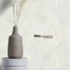 Beltesto 794809 mat krem renkli soft yeşil çizgisel tropikal monstera yaprak desenli rulo ithal elyaf duvar kağıdı