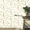 Beltesto 795271 Geometrik Krem Hardal Duvar Kağıdı Beltesto 795271 krem zeminli retro geometrik bauhaus soyut şekilli rulo ithal elyaf duvar kağıdı