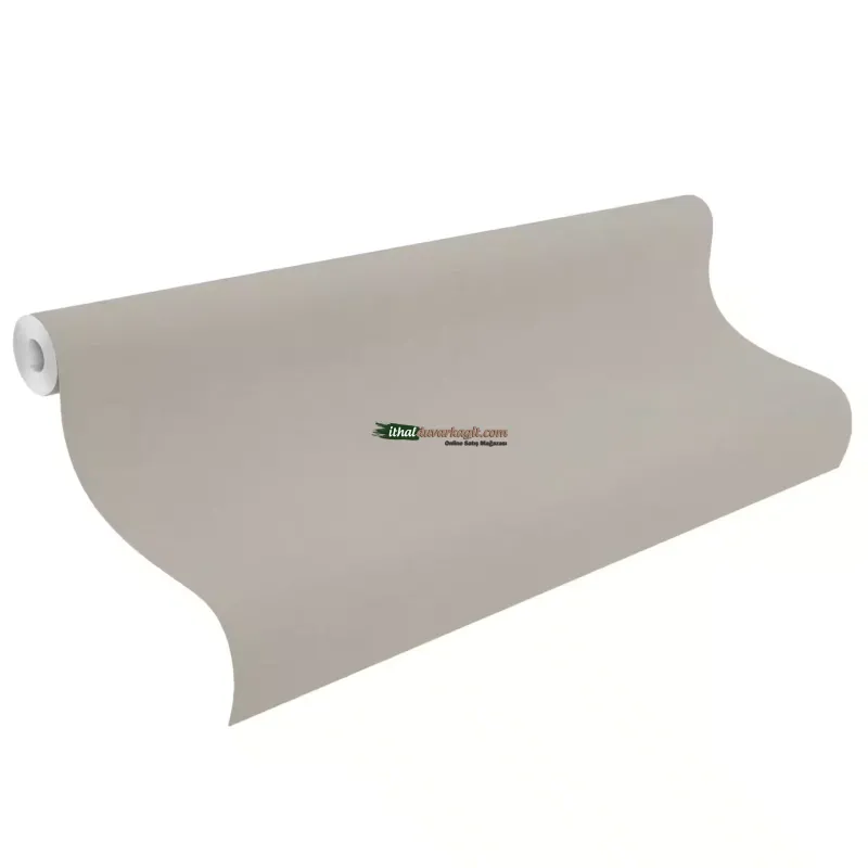 Country Living 971392 mat gri açık gri gümüş antrasit tonlarında kendinden minimalist düz ince keten kumaş tekstürlü kalın m2 rulo ithal duvar kağıdı