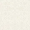 Rasch In Bloom Rosalie Krem Beyaz Damask Duvar Kağıdı Krem ve ekru zemin üzerine klasik şam damask desenli keten dokulu Alman mimari duvar kağıdı