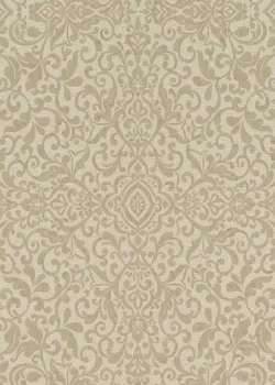 Rasch In Bloom 412086 Krem Bej Klasik Medalyon Damask Desenli Duvar Kağıdı, 5.33m²