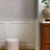Kırçıllı vizon ve gri tonlarında ham kumaş dokulu Alman mimari duvar kağıdı