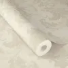 Kırık beyaz ve ekru tonlarında klasik damask desenli Alman mimari duvar kağıdı