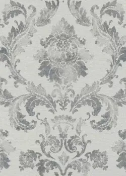 Rasch In Bloom Rosalie 412642 Gri Füme Eskitme Damask Desenli Duvar Kağıdı, 5.33m²